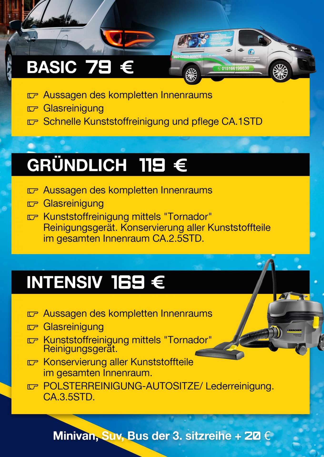 Innenreinigung für Lieferwagen & Transporter